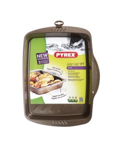 Moule rectangulaire Pyrex Asimetria Noir Métal 35 x 27 cm Rectangulaire (6 Unités) 2