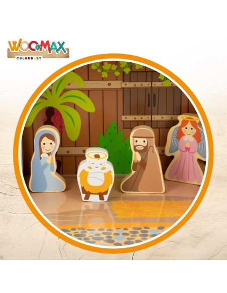Crèche de Noël Woomax Bois 29,5 x 16,5 x 22 cm (20 Pièces) (6 Unités)