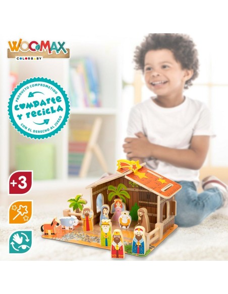 Crèche de Noël Woomax Bois 29,5 x 16,5 x 22 cm (20 Pièces) (6 Unités)