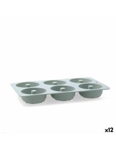 Moule à pâtisserie Quid Ozon Vert Silicone (12 Unités)