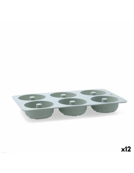 Moule à pâtisserie Quid Ozon Vert Silicone (12 Unités)