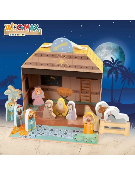 Crèche de Noël Woomax 24,5 x 20,5 x 24,5 cm (15 Pièces) (6 Unités)