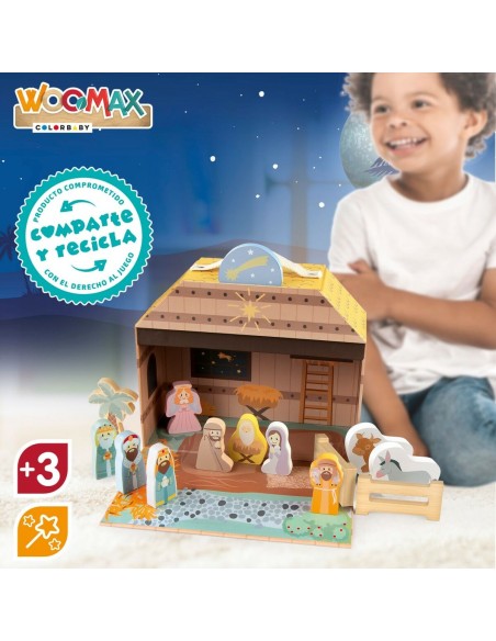 Crèche de Noël Woomax 24,5 x 20,5 x 24,5 cm (15 Pièces) (6 Unités)