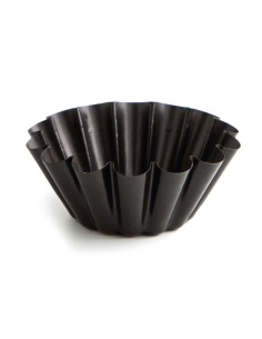 Moule à flan Quid Sweet Grey Noir Métal (12 Unités) 2