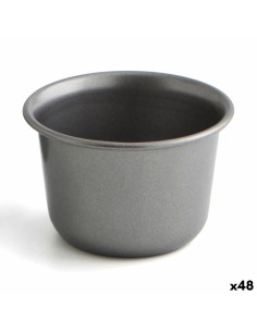 Moule à flan Quid Sweet Grey Noir Métal (48 Unités)