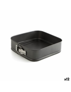 Moule à pâtisserie Quid Sweet Grey Noir Métal 24 cm (12 Unités)