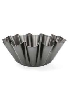 Moule à flan Quid Sweet Grey Noir Métal 23 x 9 cm (12 Unités) 2