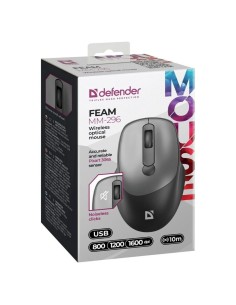 Souris sans-fil Defender MM-296 Gris 2