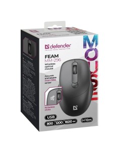 Souris Gaming Defender FEAM MM-296 RF SILENT Noir 2