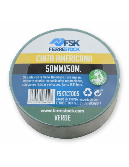 Ruban adhésif Ferrestock Vert 50 mm x 50 m
