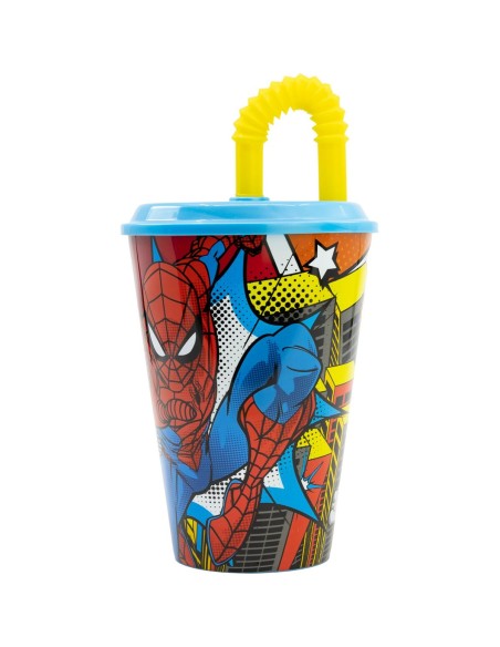 Verre avec Paille Spider-Man CZ11366 430 ml