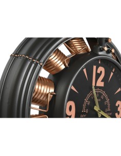 Horloge Murale Home ESPRIT Gris Cuivre Doré Gris foncé PVC Métal Hélices 118 x 24 x 134 cm 2