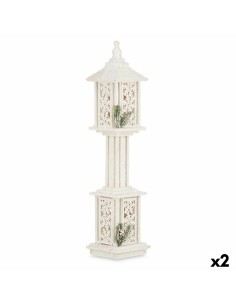 Lampadaire Blanc Bois Plastique 19 x 80 x 19 cm (2 Unités)