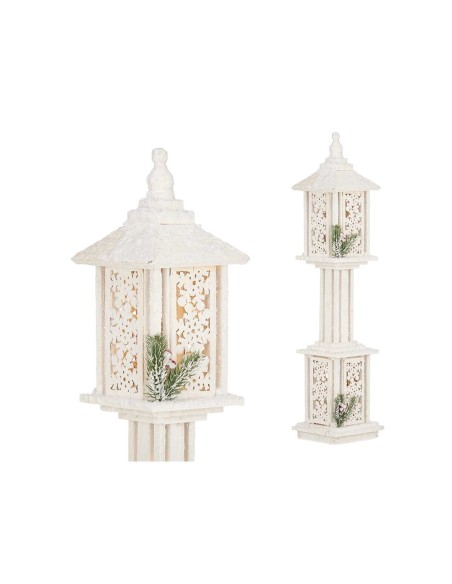 Lampadaire Blanc Bois Plastique 19 x 80 x 19 cm (2 Unités)