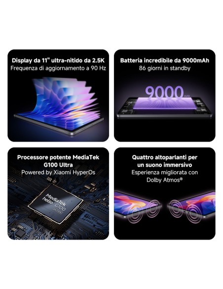 Tablette Xiaomi VHU5972EU Octa Core 4 GB RAM 128 GB Gris 11"