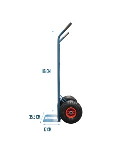 Chariot Ferrestock Roues/Pneus Grip Acier 150 kg 2