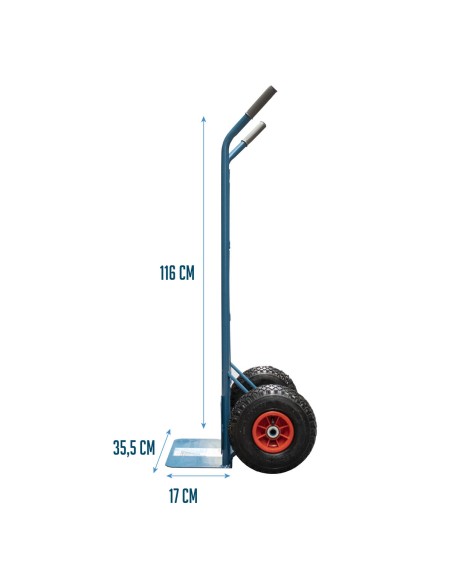 Chariot Ferrestock Roues/Pneus Grip Acier 150 kg