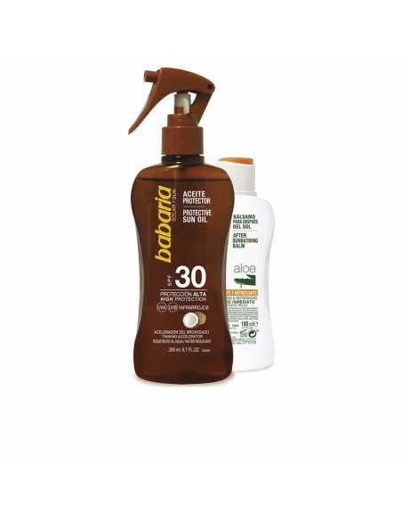 Set de protection solaire Babaria Solar Aceite Coco Lote 2 Pièces Spf 30