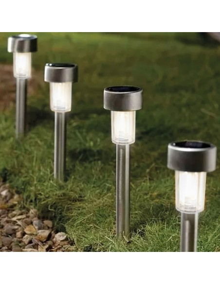 Borne de jardin solaire Aktive Plastique 5,5 x 36 x 5,5 cm (24 Unités)
