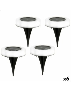 Set de bornes de jardin solaires Aktive 4 Pièces ABS 10,5 x 12,5 x 10,5 cm (6 Unités)