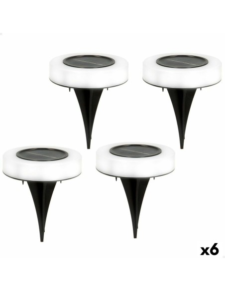 Set de bornes de jardin solaires Aktive 4 Pièces ABS 10,5 x 12,5 x 10,5 cm (6 Unités)