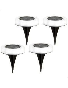 Set de bornes de jardin solaires Aktive 4 Pièces ABS 10,5 x 12,5 x 10,5 cm (6 Unités) 2