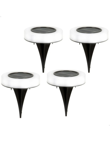 Set de bornes de jardin solaires Aktive 4 Pièces ABS 10,5 x 12,5 x 10,5 cm (6 Unités)