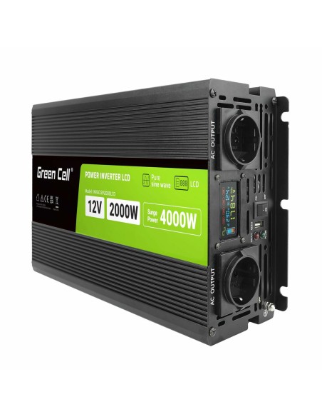 Transformateur Green Cell INVGC12P2000LCD 2000 W
