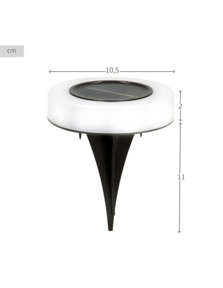 Set de bornes de jardin solaires Aktive 4 Pièces ABS 10,5 x 12,5 x 10,5 cm (6 Unités)