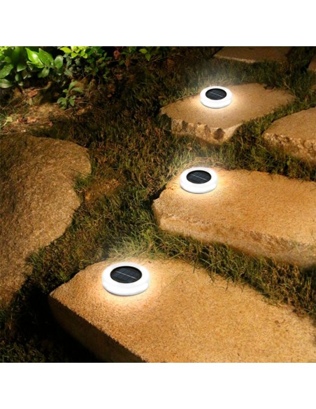 Set de bornes de jardin solaires Aktive 4 Pièces ABS 10,5 x 12,5 x 10,5 cm (6 Unités)