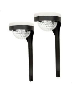 Set de bornes de jardin solaires Aktive 2 Pièces polypropylène 11 x 49 x 12 cm (4 Unités) 2