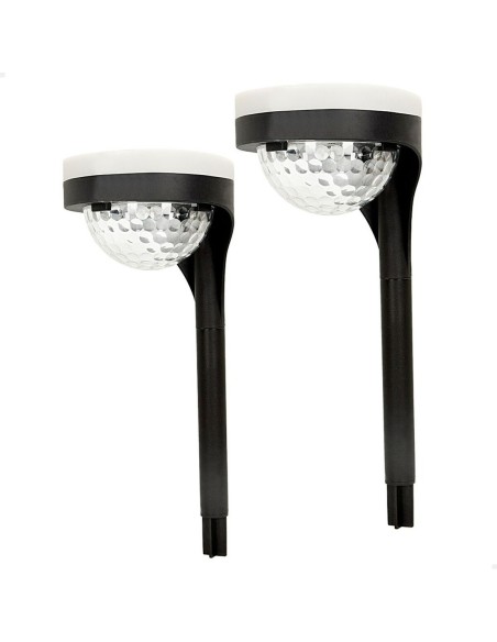 Set de bornes de jardin solaires Aktive 2 Pièces polypropylène 11 x 49 x 12 cm (4 Unités)
