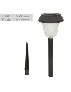 Set de bornes de jardin solaires Aktive 6 Pièces Acier inoxydable Plastique 10 x 38 x 10 cm (4 Unités) 2