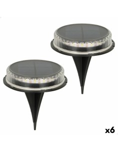 Set de bornes de jardin solaires Aktive 2 Pièces Plastique 12 x 13,5 x 12 cm (6 Unités)