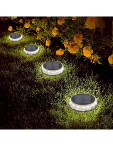 Set de bornes de jardin solaires Aktive 2 Pièces Plastique 12 x 13,5 x 12 cm (6 Unités)