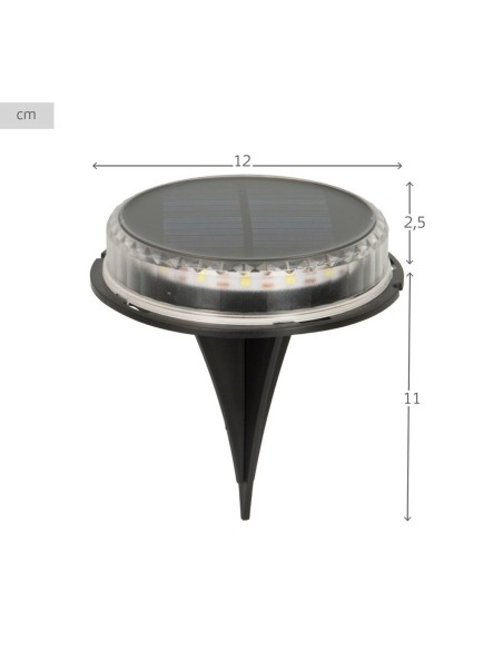Set de bornes de jardin solaires Aktive 2 Pièces Plastique 12 x 13,5 x 12 cm (6 Unités)