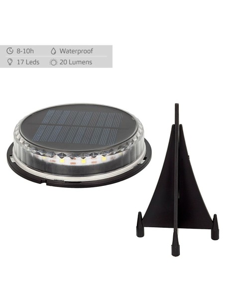 Set de bornes de jardin solaires Aktive 2 Pièces Plastique 12 x 13,5 x 12 cm (6 Unités)