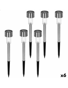 Set de bornes de jardin solaires Aktive 6 Pièces Plastique 5,5 x 36 x 5,5 cm (6 Unités)