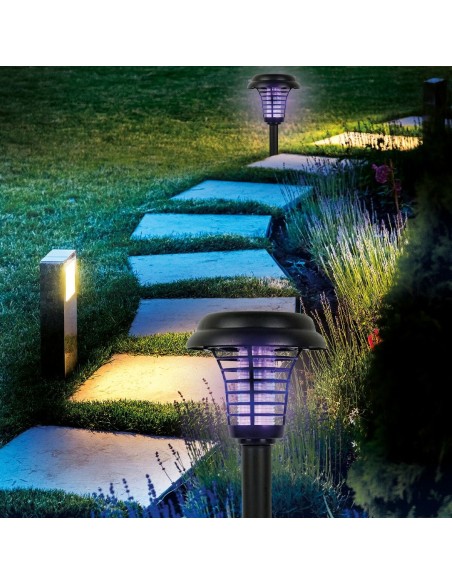 Borne de jardin solaire Aktive polypropylène 14 x 42 x 14 cm (4 Unités)