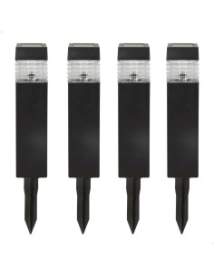 Set de bornes de jardin solaires Aktive 4 Pièces Plastique 6 x 39,5 x 6 cm (4 Unités) 2
