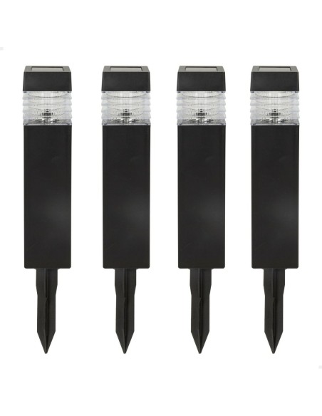 Set de bornes de jardin solaires Aktive 4 Pièces Plastique 6 x 39,5 x 6 cm (4 Unités)