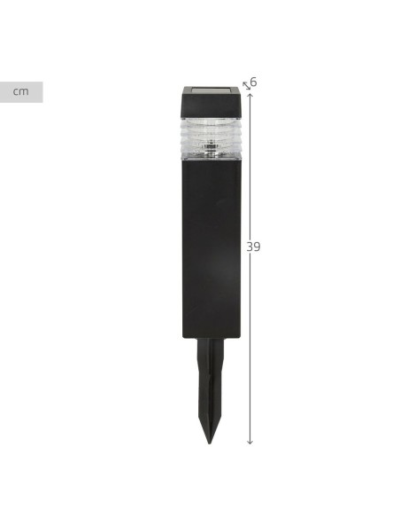 Set de bornes de jardin solaires Aktive 4 Pièces Plastique 6 x 39,5 x 6 cm (4 Unités)