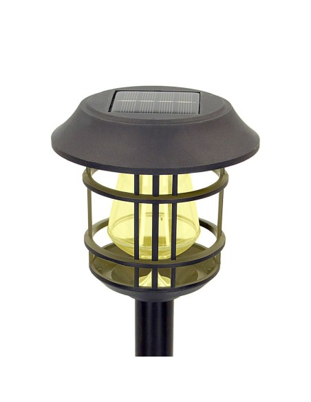 Set de bornes de jardin solaires Aktive 2 Pièces Acier inoxydable Plastique 13 x 55 x 13 cm (4 Unités)
