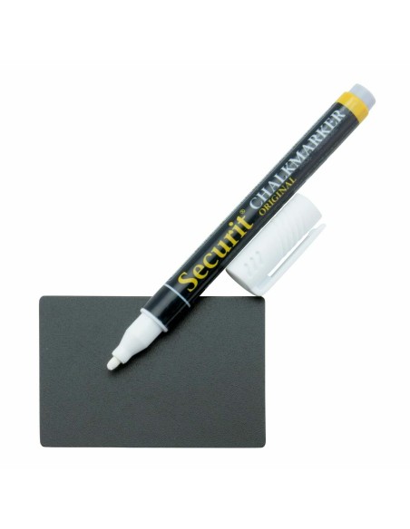 Ardoise Securit Avec support Lot 5,2 x 7,4 cm 20 Unités Noir