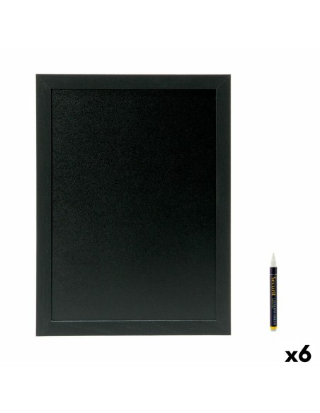 Ardoise Securit Woody Teck Mural Noir 40 x 20 cm