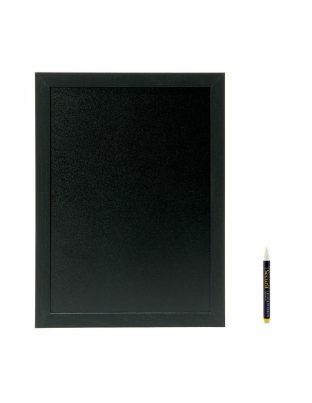 Ardoise Securit Woody Teck Mural Noir 40 x 20 cm