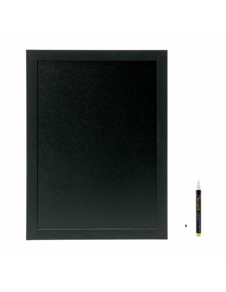 Ardoise Securit Woody Teck Mural Noir 80 x 60 cm