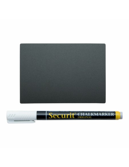Ardoise Securit Avec support Lot 7,4 × 10,5 cm 20 Unités Noir