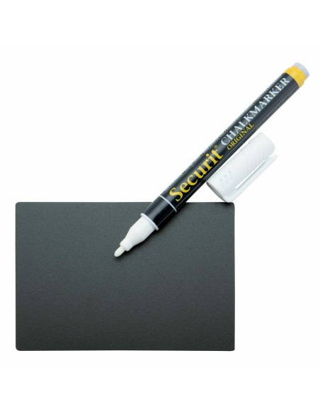 Ardoise Securit Avec support Lot 7,4 × 10,5 cm 20 Unités Noir
