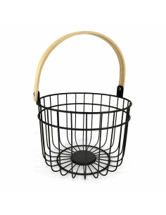 Panier décoratif Quttin Rustic Ronde 4 mm 28 x 26,5 x 22 cm (12 Unités) 2